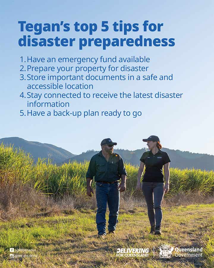 Tegan's disaster preparedness tips.